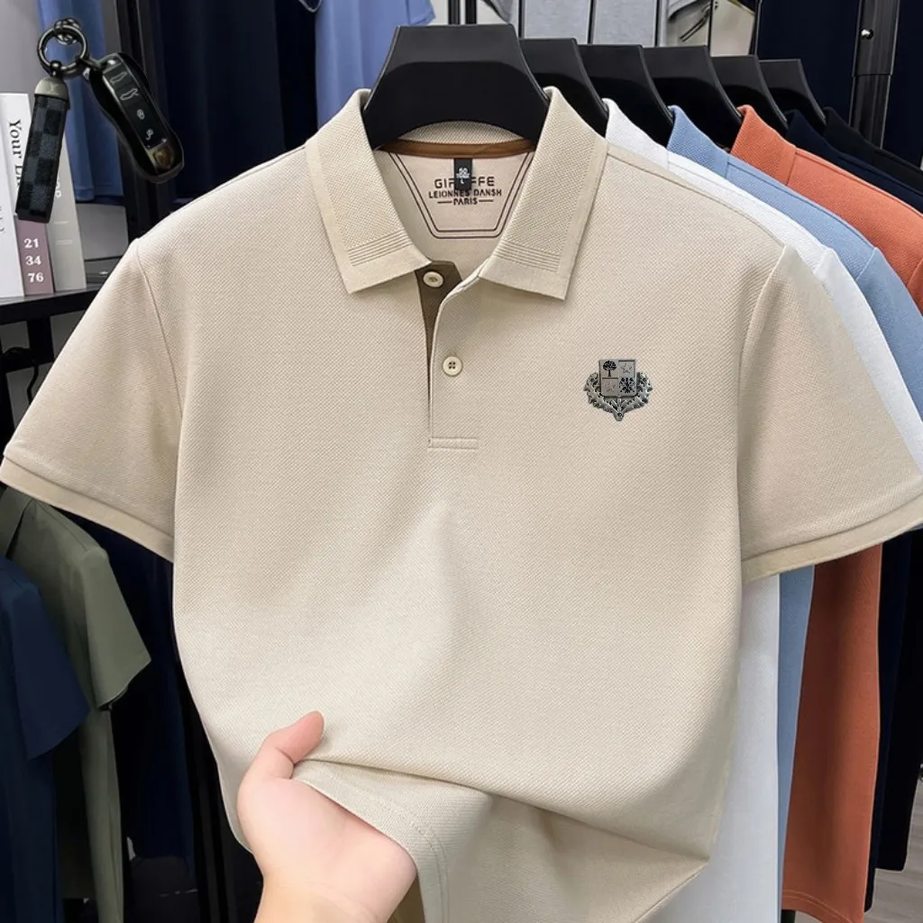 [LP]🎁Free BMW keychain🔑26 spring and summer high-quality men's lapel polo shirt short-sleeved, made of high-quality Xinjiang mercerized cotton fabric, 100% cotton, with breathable sweat-absorbent properties. It feels very delicate and textured, and all details are made of electroplated hardware LOGO on the chest, which embodies the three-dimensional sense. It is in line with the brand's consistent design style. A fashionable and tasteful T-shirt with excellent upper body effect. ️It can be worn casually or for business, and it can be worn alone without any problem! Sizes: M-4XL (maximum weight can be worn), please state your height and weight when placing an order.
